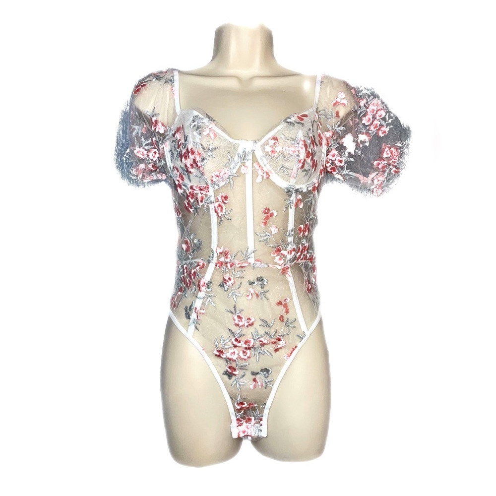 Mesh Floral Bodysuit
